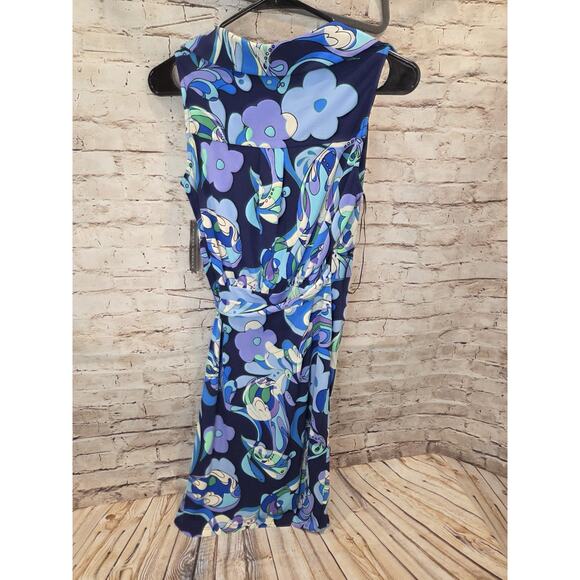 Donna Morgan Size 0 Wrap Dress Multicolor - Picture 3 of 3